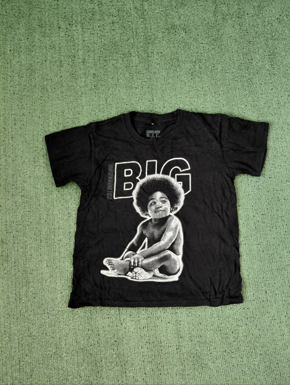 Womens The Notorious B.I.G. Rapper Hip Hop Retro Black T Shirt Sz XS
